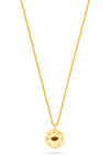 gold pendant necklace with tigers eye details 