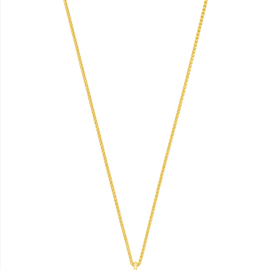 gold pendant necklace with 11:11 detail