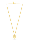 gold pendant necklace with 11:11 detail