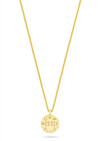 gold pendant necklace with 11:11 detail
