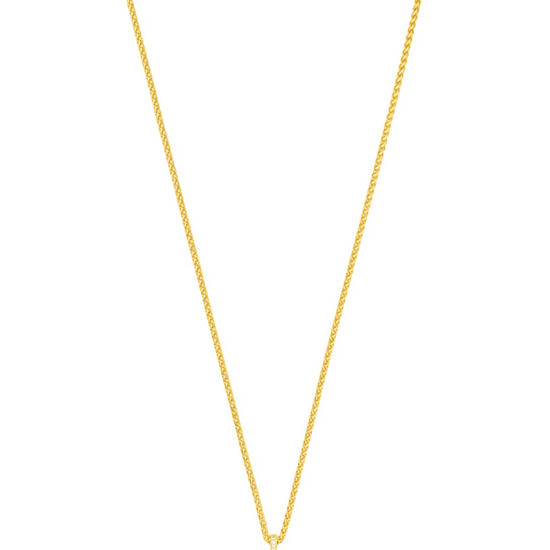 gold pendant necklace with tigers eye detail