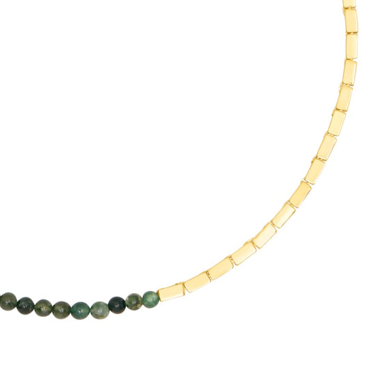 duo gold and red agate stone choker