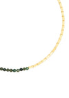 duo gold and red agate stone choker