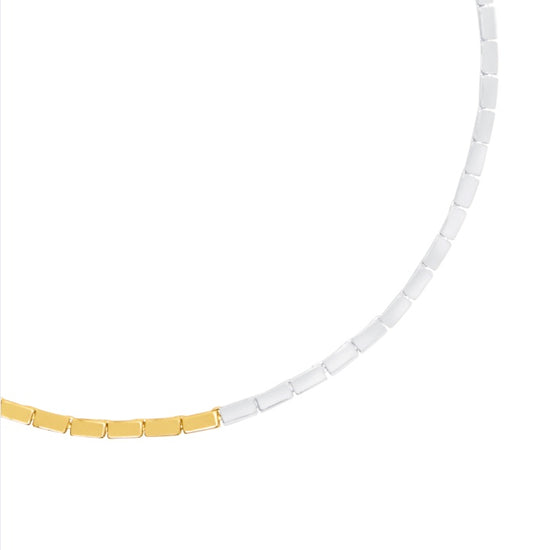 duo gold and silver choker