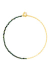 duo gold and red agate stone choker