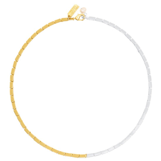 duo gold and silver choker