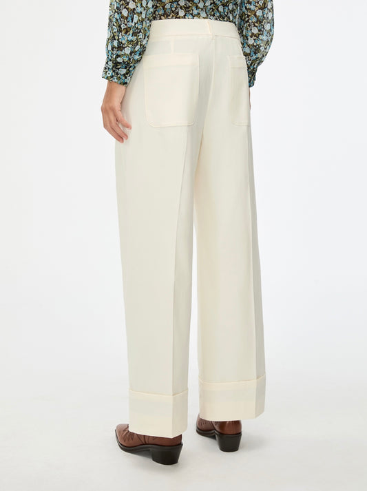 Scacco Trousers Wool White