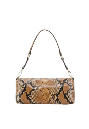 Mila Leather Phyton Embossed Bag