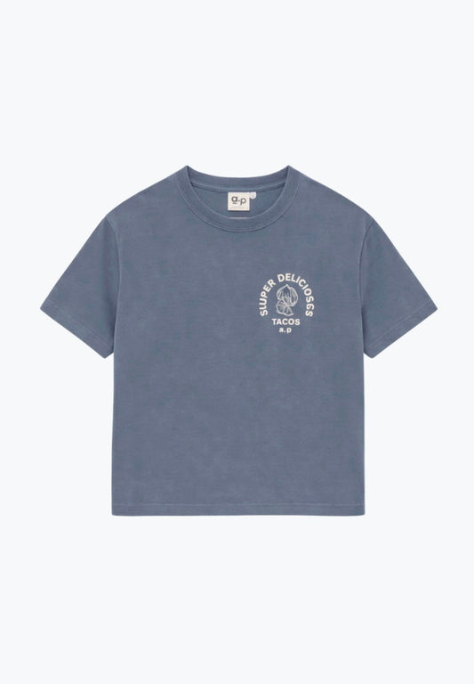 Super Tacos T-Shirt Bleu Nuit