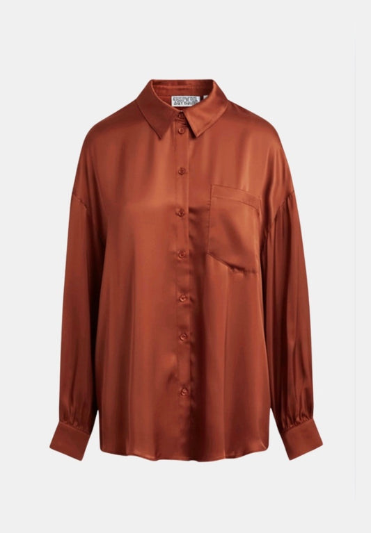 Judith Ruffle Shirt Etruscan Red