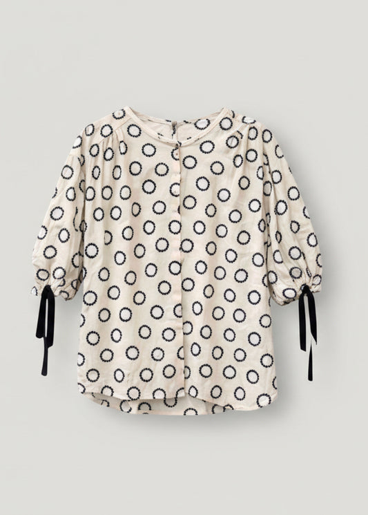 Ultimo Top Ecru Pois