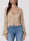 womens colourful paisley blouse