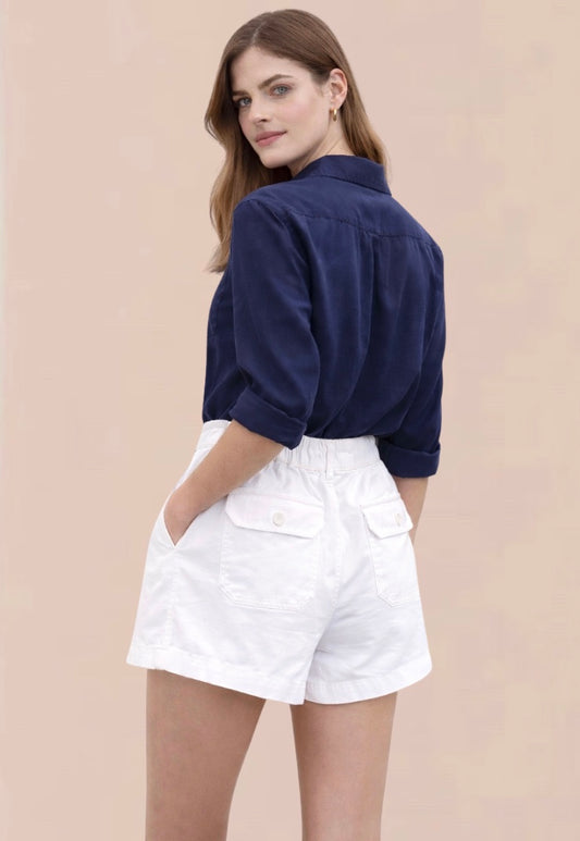 Callie Ruffle Shorts White