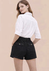 Callie Ruffle Shorts Vintage Black