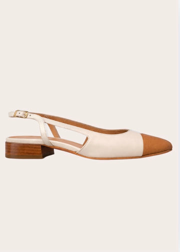 Margo Slingback Cream/Tan