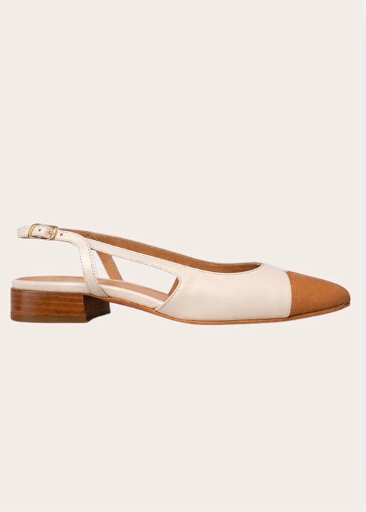 Margo Slingback Cream/Tan