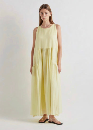 Sleeveless Tiered Dress Sunny Lime
