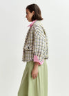 round neck tweed cropped jacket from essentiel antwerp side