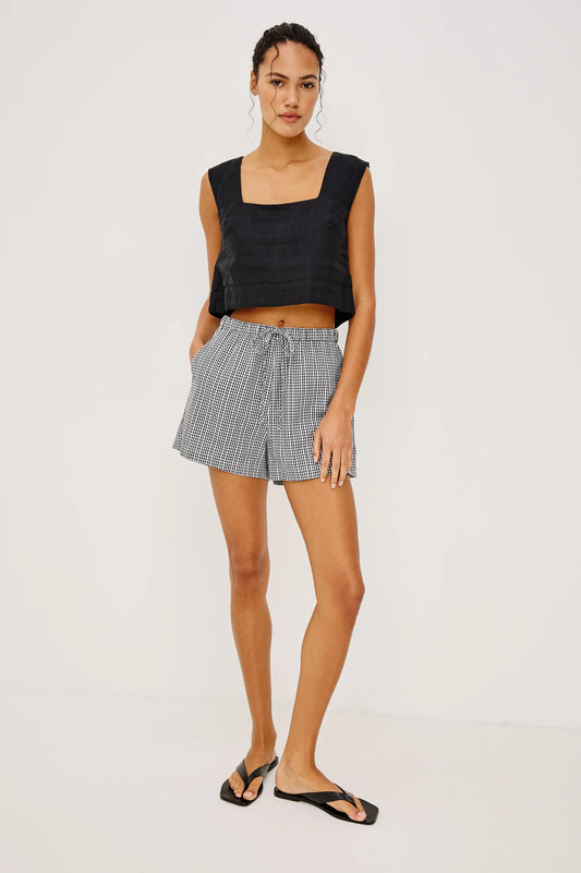 Jenner Shorts Black Gingham