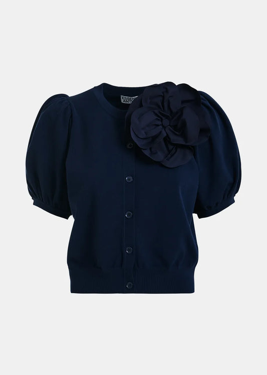 Jumpo Brooch Cardigan Patriot Blue