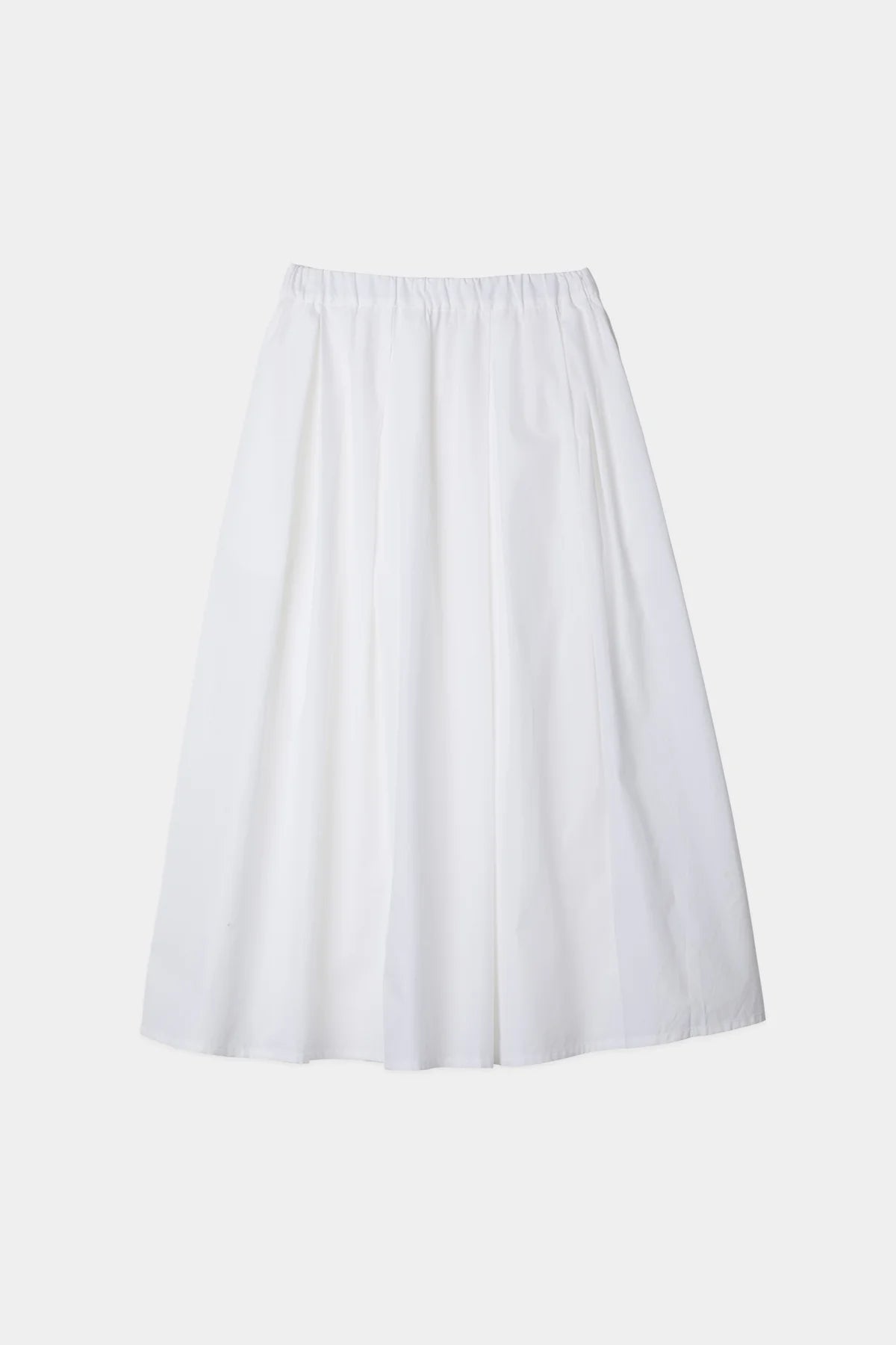 elasticated waist voluminous white cotton skirt 