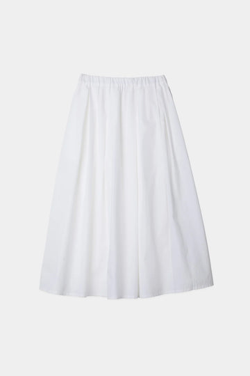 elasticated waist voluminous white cotton skirt 