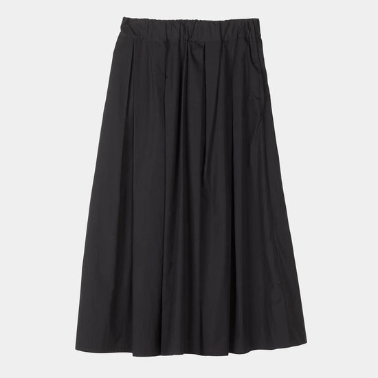 Black skirt on a light gray background
