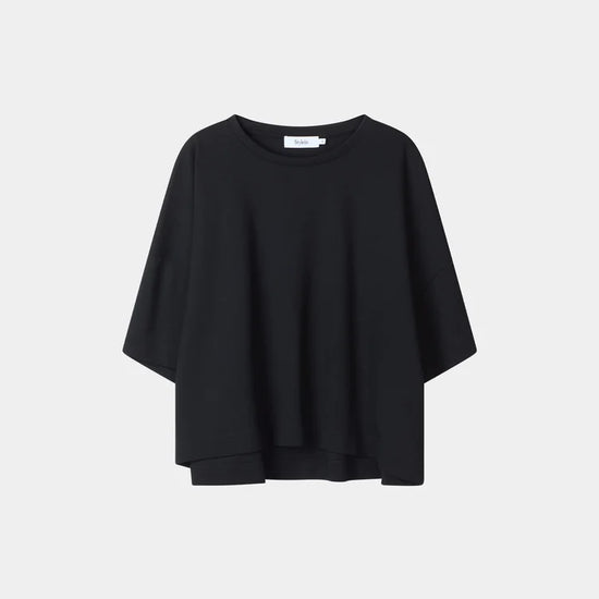 Black drop shoulder t-shirt from Stylin