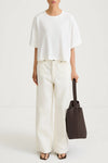 Cream boxy cut t shirt from Stylin