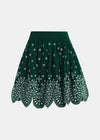 flay lay of green skirt 