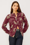 Kate Shirt Oxblood Leopard