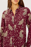 Kate Shirt Oxblood Leopard