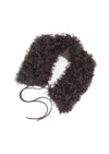 Brown faux fur collar on a white background