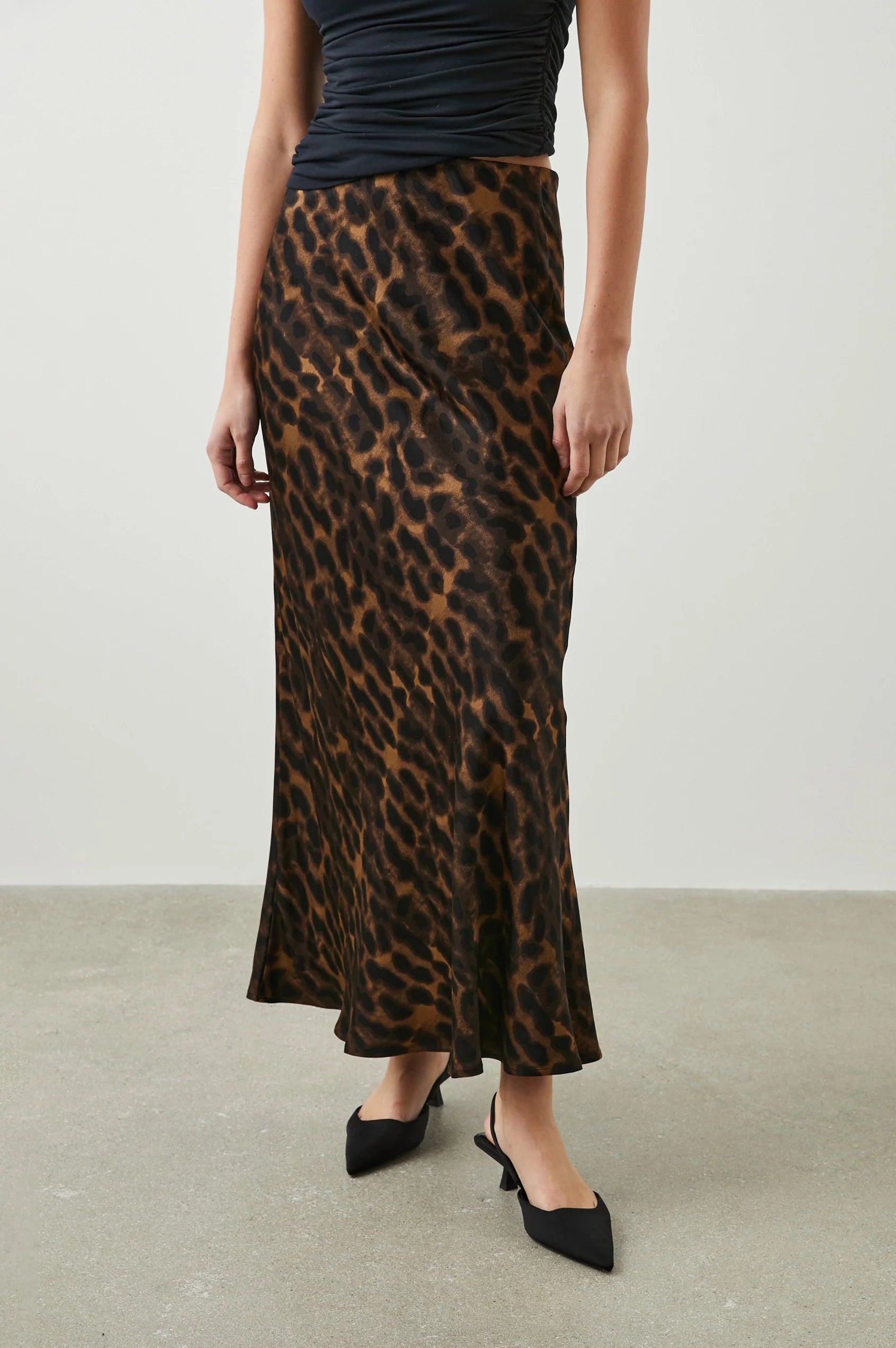 Leia Skirt Umber Leopard Sass Edge