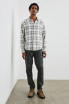 Neutral check shirt with chest pocket