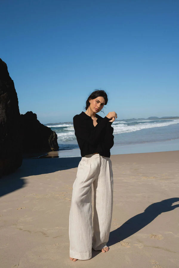 Oli Linen Trouser Oatmeal – Sass Edge