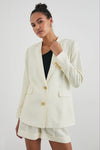 white linen blazer