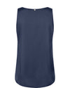 navy v neck silk cami rear view