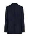 Rear view of pinstripe blazer