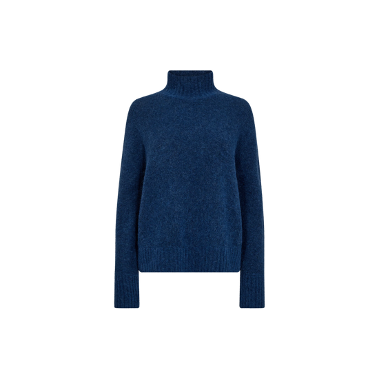 Blue high neck knit from Mos Mosh