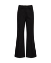 slightly flared black suit trouser with beltloops and pleat down the centre