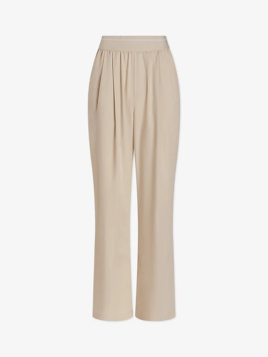 Image loose fitting straight leg trousers in oyster grey