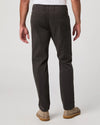 mens dark grey straight leg chinos from paige rear view