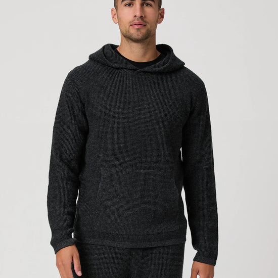 dark grey knitted hoodie with big pocket from paige