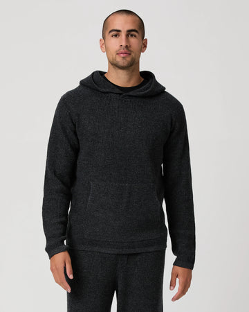 dark grey knitted hoodie with big pocket from paige