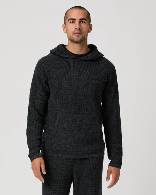 dark grey knitted hoodie with big pocket from paige