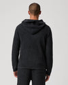 dark grey knitted hoodie with big pocket from paige rear view