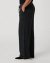 wide leg knitted drawstring waist grey  trousers from paige side view