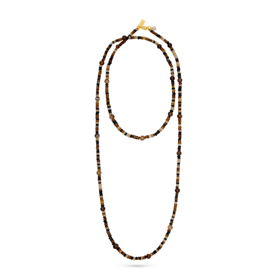 Long beaded Tigers Eye necklace from Talis Chians