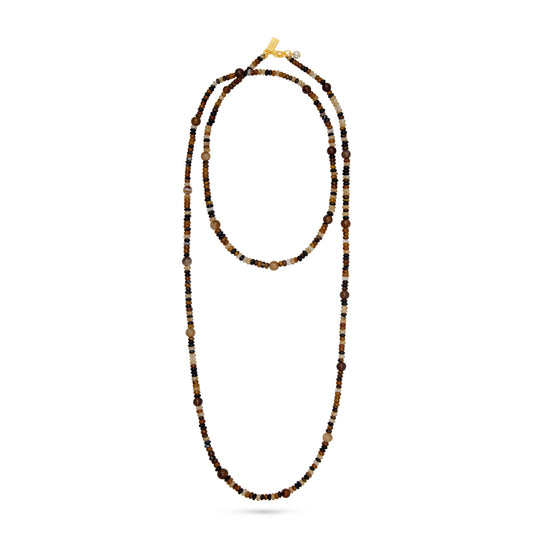 Long beaded Tigers Eye necklace from Talis Chians